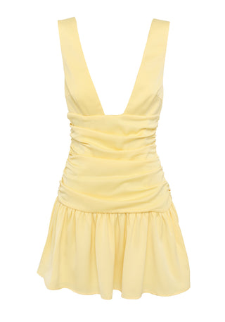 Vestido Flora Mini – Amarillo Sol