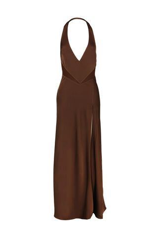 Vestido Arabella Maxi – Chocolate Sofisticado