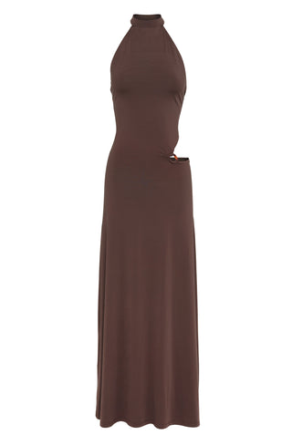 Vestido Aurora Maxi – Chocolate Elegante