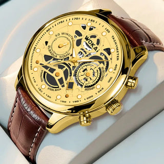 Reloj clásico dorado vintage