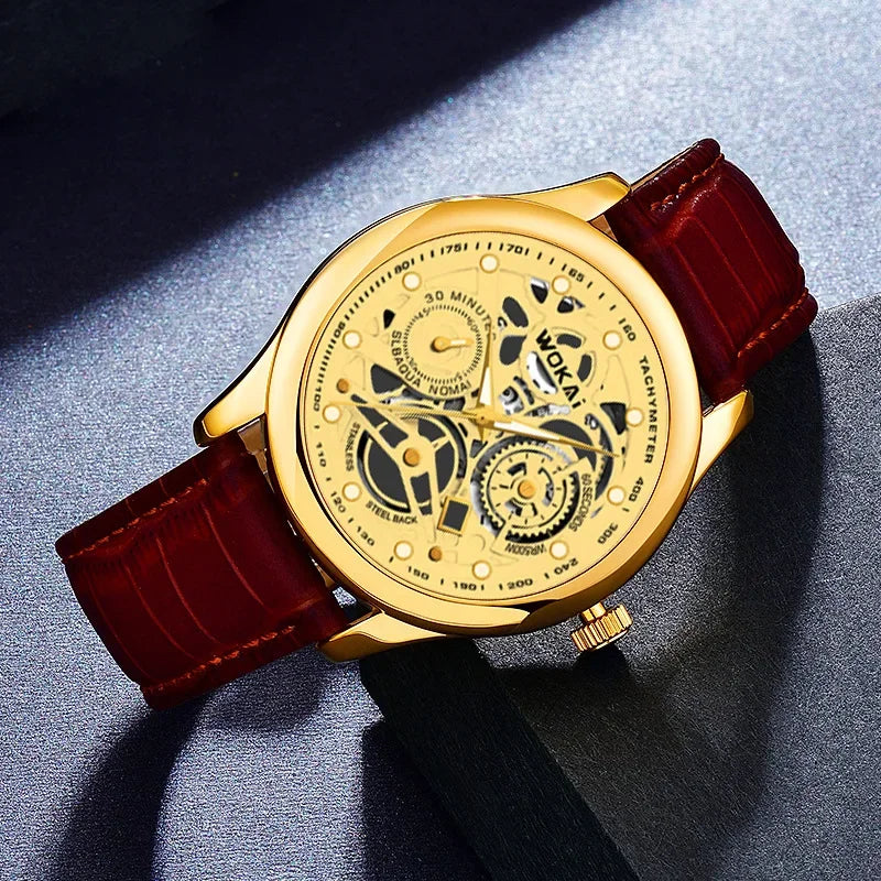 Reloj clásico dorado vintage