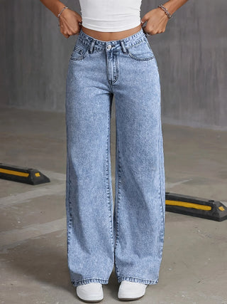 Pantalón Denim Chic – Estilo Bordado