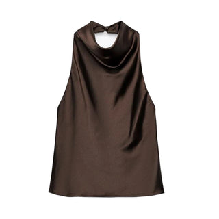 Top Satin Halter – Estilo Verano