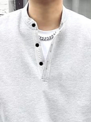 Sudadera Henley Vintage – Oversize Fit