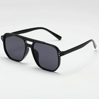 Gafas de Sol Vintage de Diseñador para Hombre y Mujer, Montura Cuadrada, Protección UV400, Gafas de Verano con Doble Barra