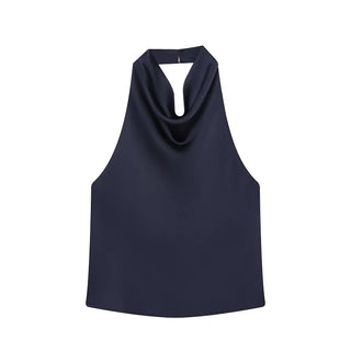 Top Satin Halter – Estilo Verano