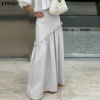 Falda Maxi Stripes Flow – Estilo Vacaciones
