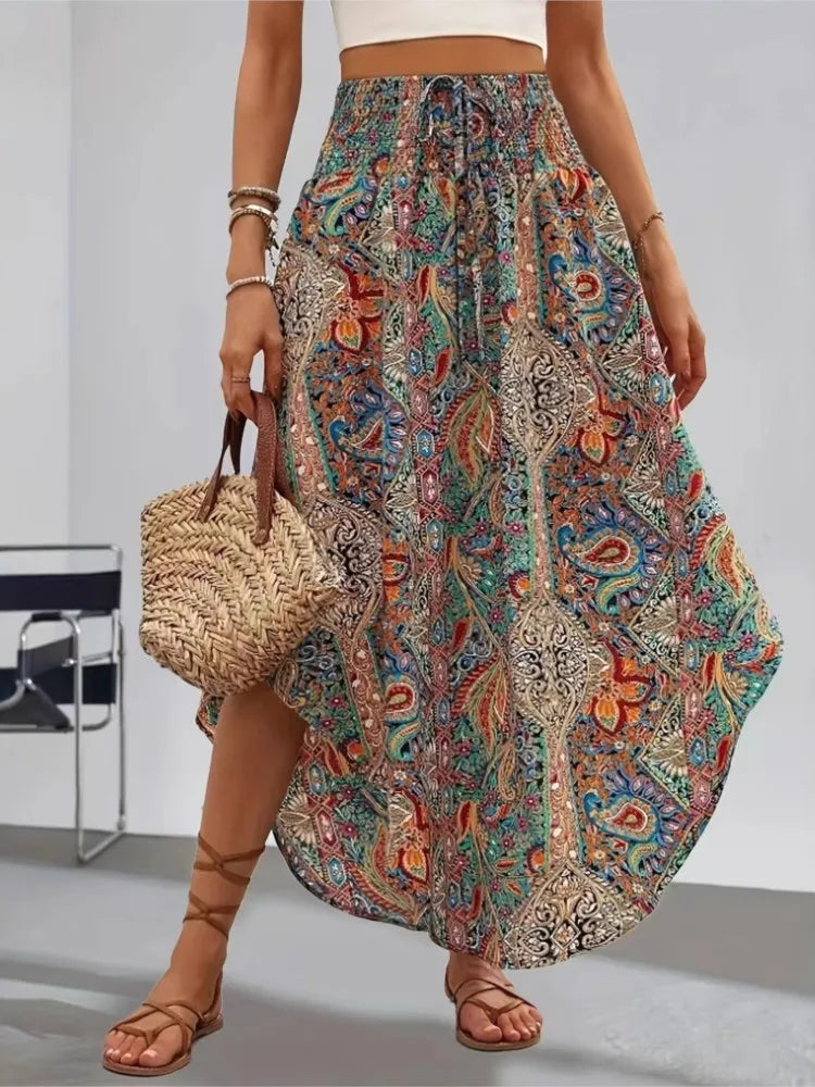 Falda Boho Floral – Estilo Verano