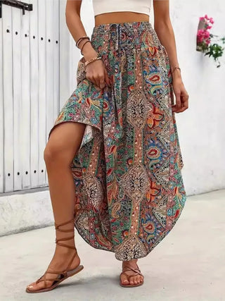 Falda Boho Floral – Estilo Verano