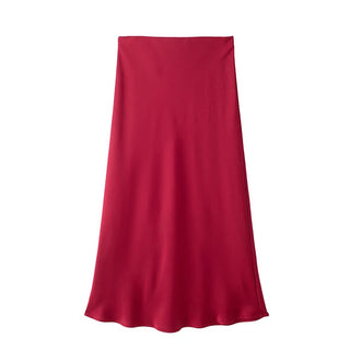 Falda Satin Elegance – Estilo Midi
