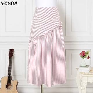 Falda Maxi Stripes Flow – Estilo Vacaciones
