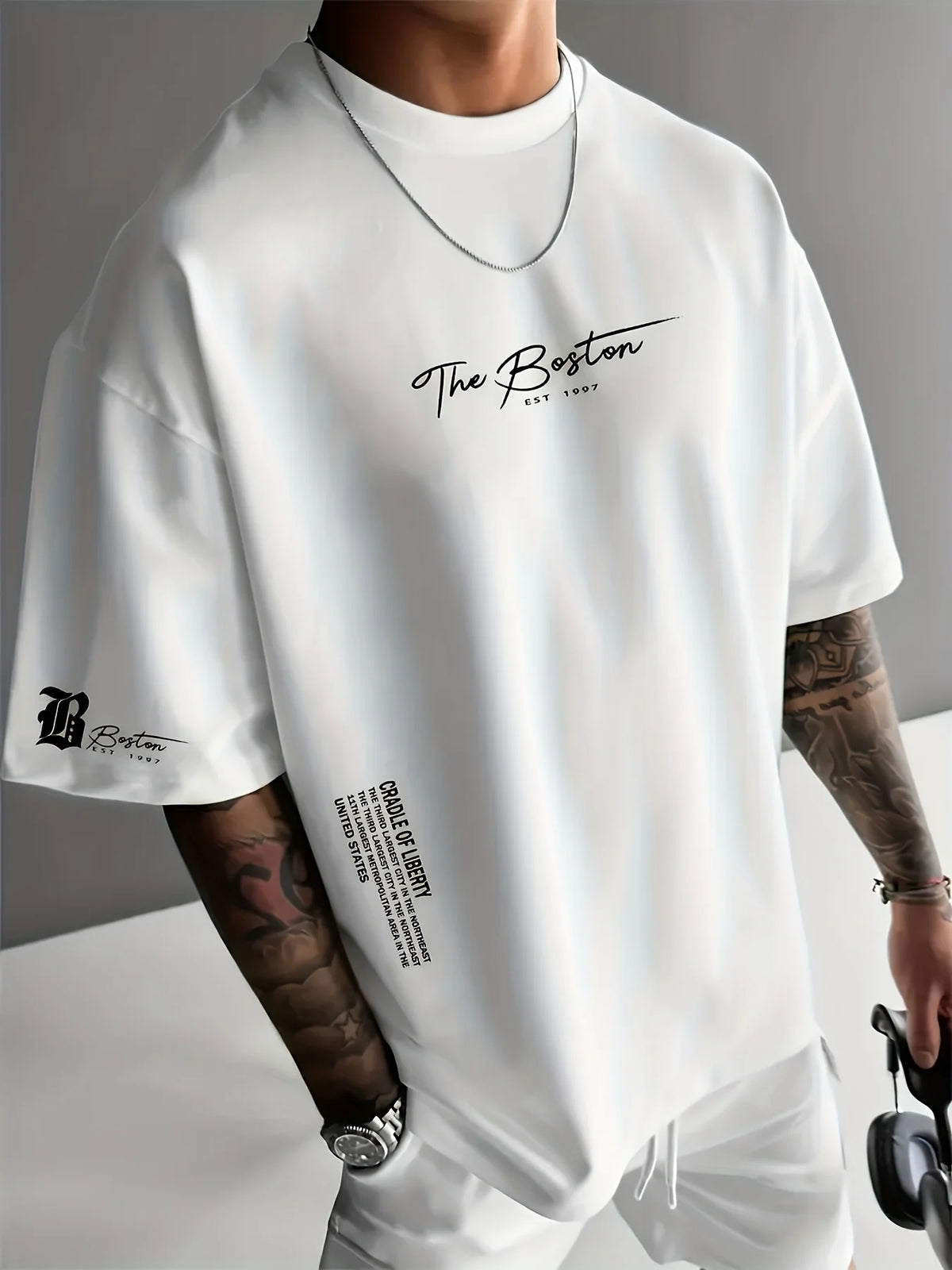Camiseta Boston Vintage – Oversize Fit