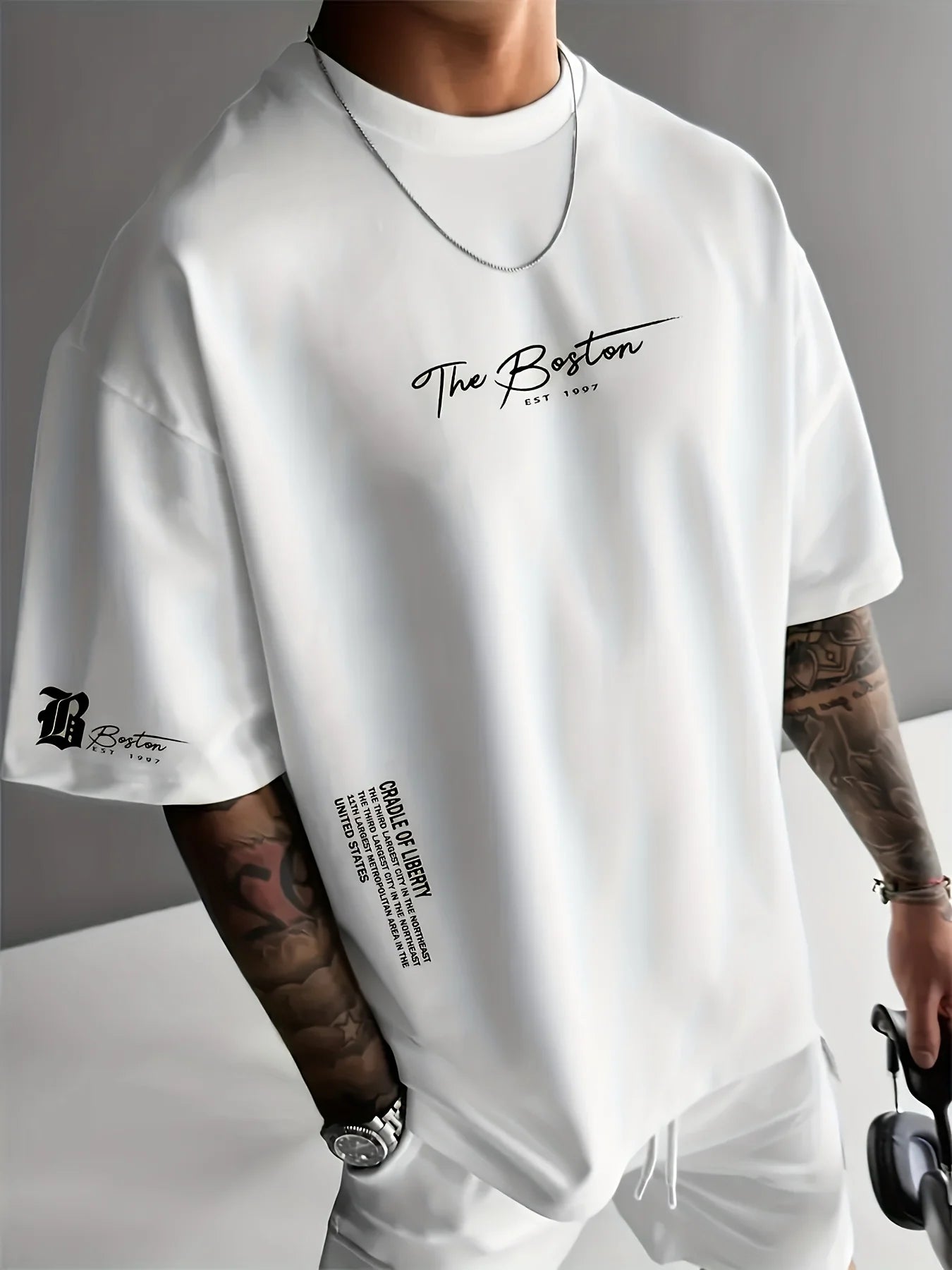 Camiseta Boston Vintage – Oversize Fit