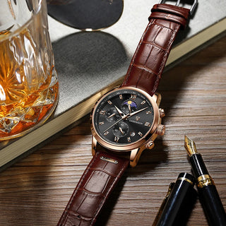 Reloj cronógrafo dorado deportivo