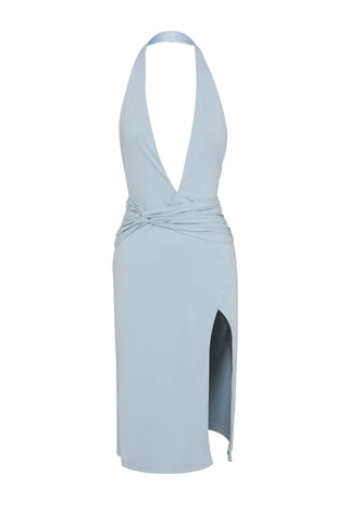 Vestido Camille Midi – Azul Sereno