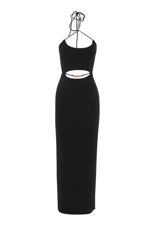 Vestido Mina Maxi – Negro Sofisticado