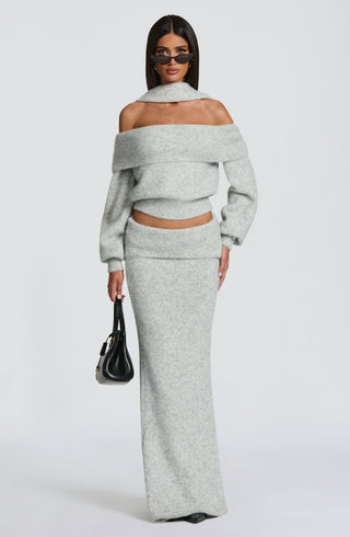Andie Top - Light Grey Marl